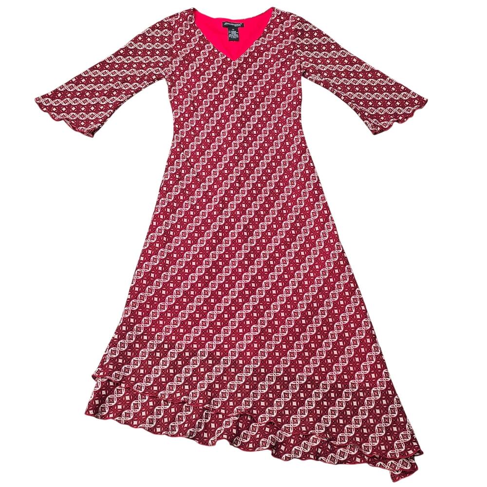 Vintage Jonathan Martin Studio Designer Red Maxi Dress
